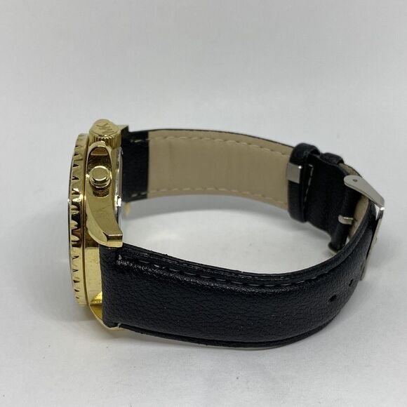 Michael Kors MK5873 Women's Black Leather Analog Dial Quartz Wrist Watch EY660 - Picture 9 of 12